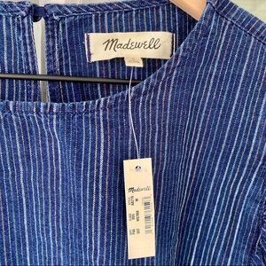 Ruffle-Front Shirt in Cecile Stripe